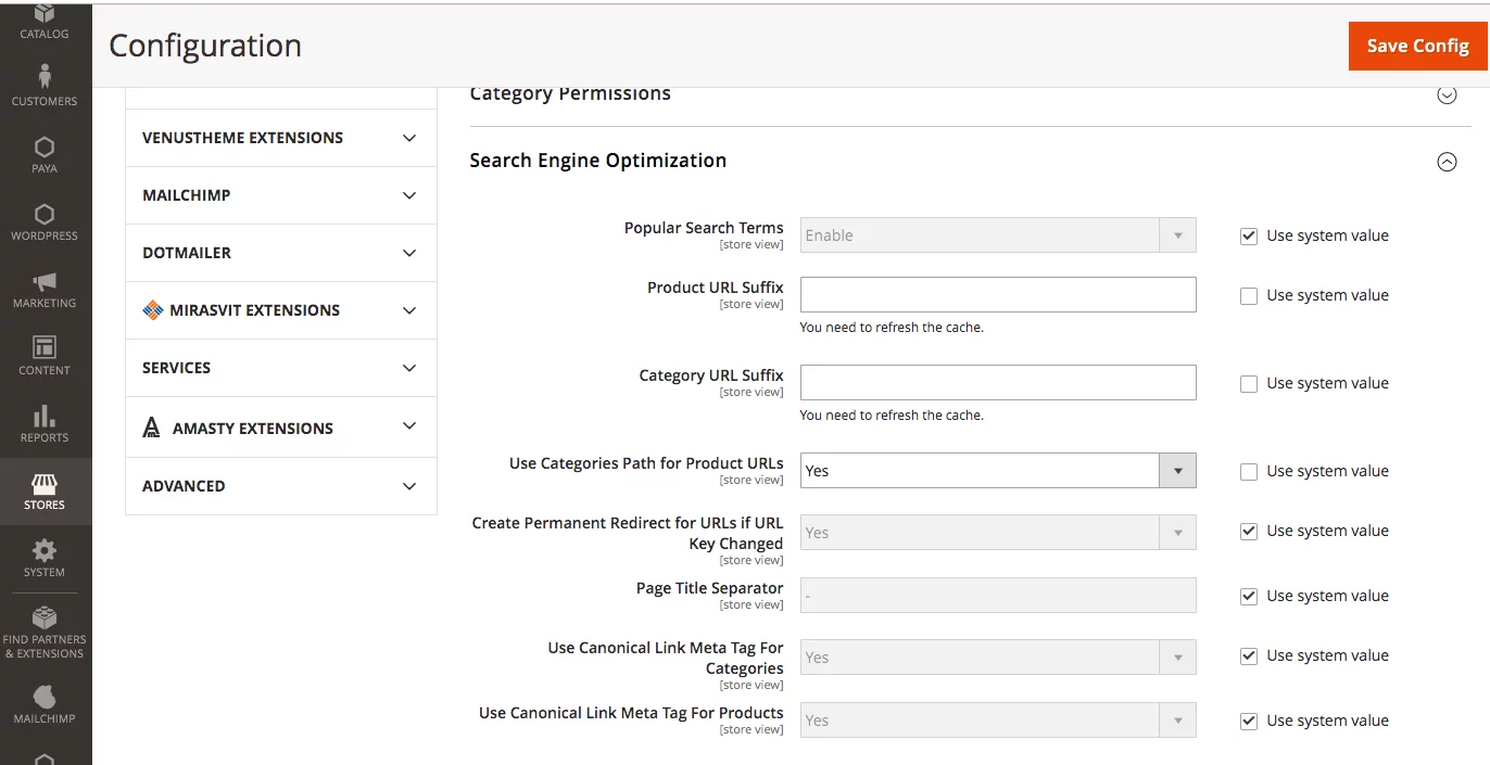 Magento Canonicals