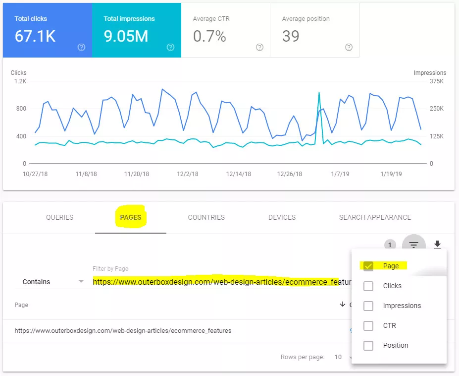 search console keywords